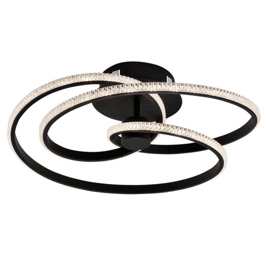 Lustra Plafon BERLIN 4247500 Viokef LED, Negru, Grecia