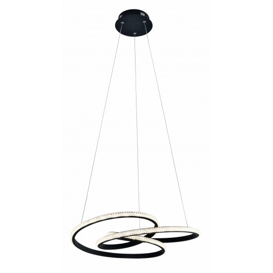 Suspensie BERLIN 4247600 Viokef LED, Negru, Grecia