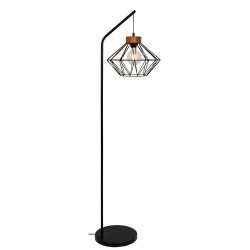 Lampadar VEGA 4254200 Viokef E27, Negru, Grecia