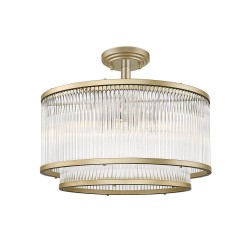 Lustra Plafon KAROLINA 4258800 Viokef E14, Auriu, Grecia