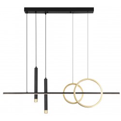 Suspensie COMBO 4270600 Viokef LED, Negru, Grecia