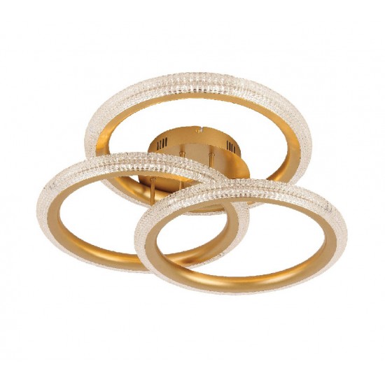 Lustra Plafon KATIA 4271900 Viokef LED, Auriu, Grecia