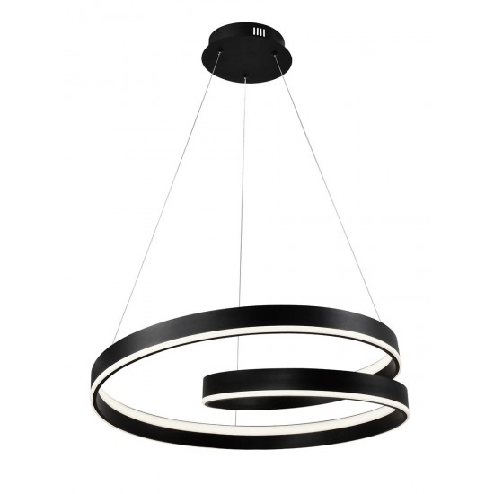 Suspensie CAPRI 4291300 Viokef LED, Negru, Grecia