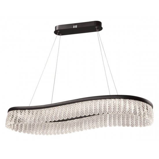 Suspensie CRYSTAL 4291700 Viokef LED, Negru, Grecia