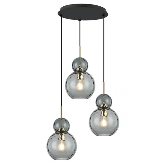 Suspensie FIRENZE 4294500 Viokef E27, Fumuriu, Grecia