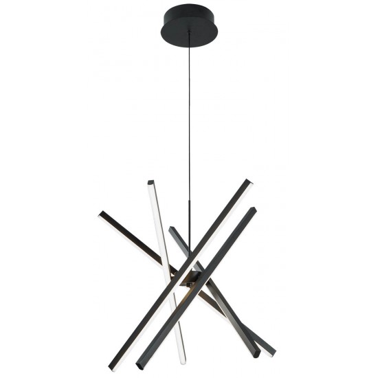 Suspensie RAY 4301300 Viokef LED, Negru, Grecia