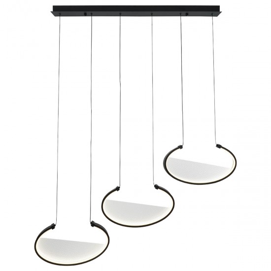 Suspensie ADELE 4302100 Viokef LED, Negru, Grecia