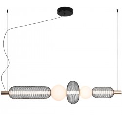 Suspensie MARGOT 4311600 Viokef LED, Negru, Grecia