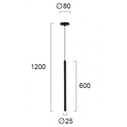 Pendul DUCT 3082803 Viokef LED, Negru, Grecia