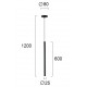Pendul DUCT 3082803 Viokef LED, Negru, Grecia