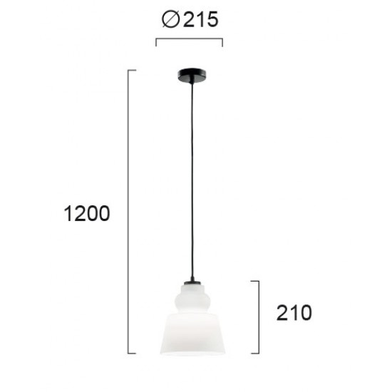 Pendul TEXAS 3091400 Viokef E27, Alb, Grecia