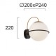 Aplica FERERO 3094000 Viokef E27, Alb, Grecia