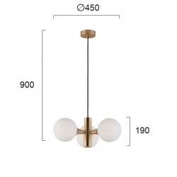 Suspensie GLOBE 3094300 Viokef E14, Alb, Grecia