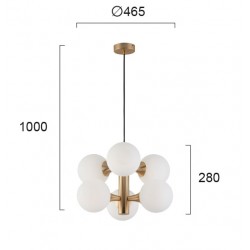 Suspensie GLOBE 3094400 Viokef E14, Alb, Grecia