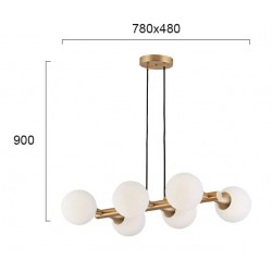 Suspensie GLOBE 3094500 Viokef E14, Alb, Grecia