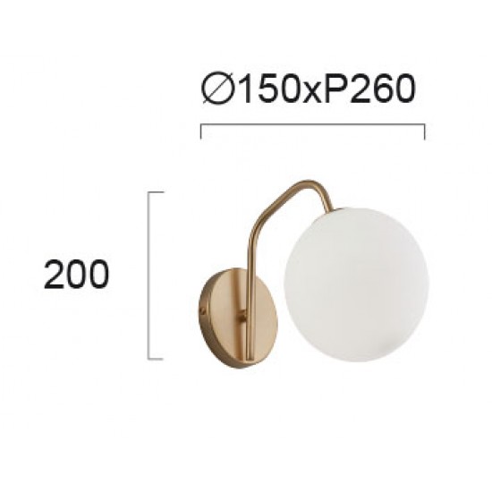 Aplica GLOBE 3094600 Viokef E14, Alb, Grecia