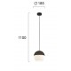 Pendul BRODY 3097900 Viokef E27, Negru, Grecia