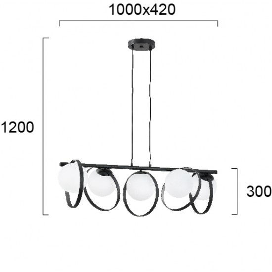 Suspensie BUBBLE 3100300 Viokef E14, Alb, Grecia