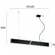 Suspensie Liniara STATION ULTRA 3911-00058-3-B-D3 Viokef LED, Negru, Grecia