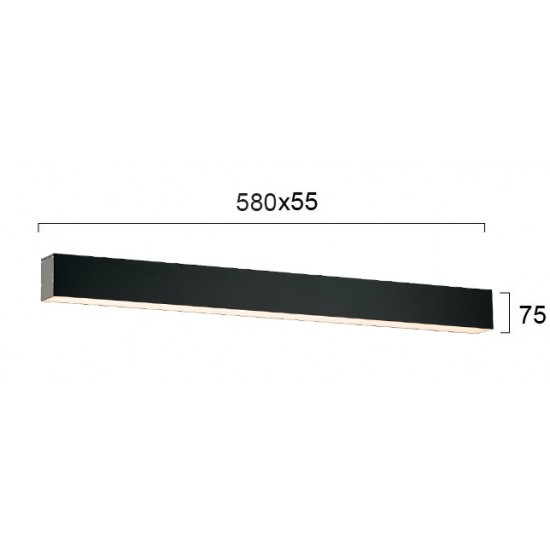 Plafoniera Liniara STATION ULTRA 3911-01058-4-B-D4 Viokef LED, Negru, Grecia