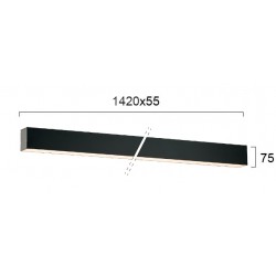 Plafoniera Liniara STATION ULTRA 3911-01142-3-B-D1 Viokef LED, Negru, Grecia
