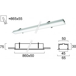 Plafoniera Incastrata STATION ULTRA 3911-03086-3-U-D1 Viokef LED, Grecia