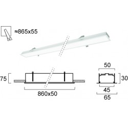 Plafoniera Incastrata STATION ULTRA 3911-03086-3-W-D1 Viokef LED, Alb, Grecia
