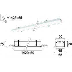 Plafoniera Incastrata STATION ULTRA 3911-03142-3-W-D1 Viokef LED, Alb, Grecia