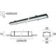 Plafoniera Incastrata STATION ULTRA 3911-03226-3-B-N Viokef LED, Negru, Grecia