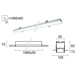 Plafoniera Incastrata STATION ULTRA 3911-04198-4-U-D5 Viokef LED, Grecia