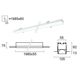 Plafoniera Incastrata STATION ULTRA 3911-04198-4-W-D5 Viokef LED, Alb, Grecia