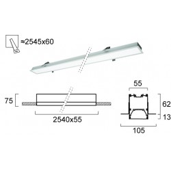 Plafoniera Incastrata STATION ULTRA 3911-04254-4-U-N Viokef LED, Grecia