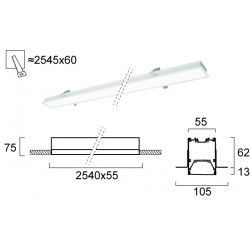 Plafoniera Incastrata STATION ULTRA 3911-04254-4-W-D5 Viokef LED, Alb, Grecia