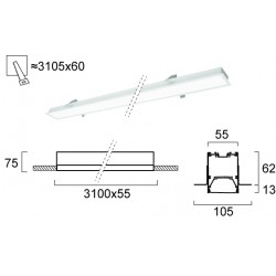 Plafoniera Incastrata STATION ULTRA 3911-04310-4-W-D5 Viokef LED, Alb, Grecia
