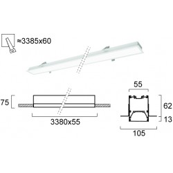 Plafoniera Incastrata STATION ULTRA 3911-04338-4-W-N Viokef LED, Alb, Grecia
