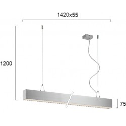 Suspensie Liniara STATION ULTRA 3911-10142-4-U-D1 Viokef LED, Grecia