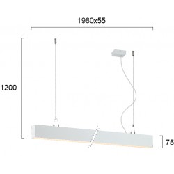 Suspensie Liniara STATION ULTRA 3911-10198-3-W-D1 Viokef LED, Alb, Grecia