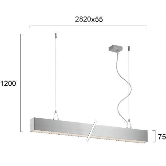 Suspensie Liniara STATION ULTRA 3911-10282-3-U-N Viokef LED, Grecia