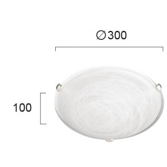 Plafoniera ELECTRA 3913000 Viokef E27, Alb, Grecia