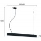 Suspensie Liniara CIBA 3916-00058-4-B-P-D4 Viokef LED, Negru, Grecia