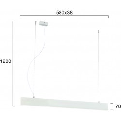 Suspensie Liniara CIBA 3916-00058-4-W-P-D4 Viokef LED, Alb, Grecia