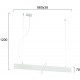 Suspensie Liniara CIBA 3916-00086-4-W-M-D3 Viokef LED, Alb, Grecia