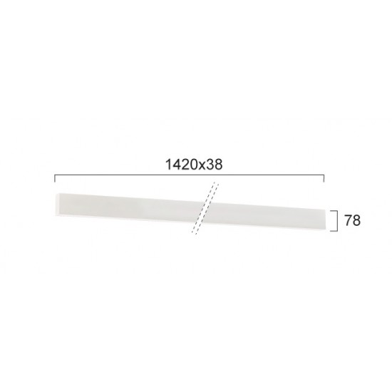 Plafoniera Liniara CIBA 3916-01142-3-W-P-D3 Viokef LED, Alb, Grecia