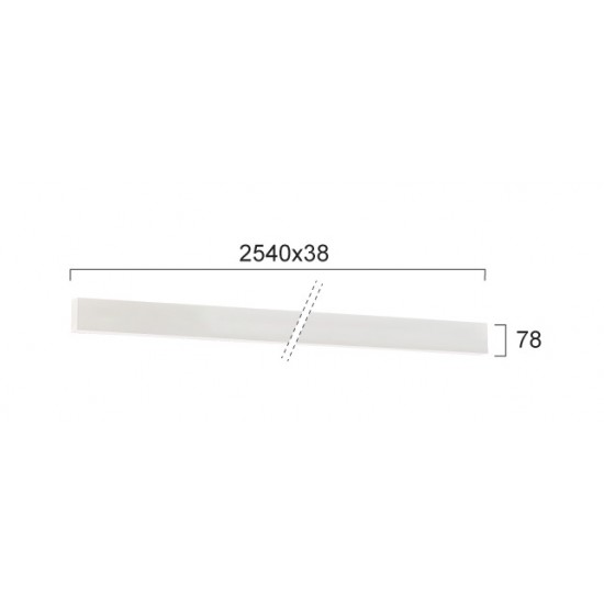 Plafoniera Liniara CIBA 3916-01254-4-W-M-D3 Viokef LED, Alb, Grecia