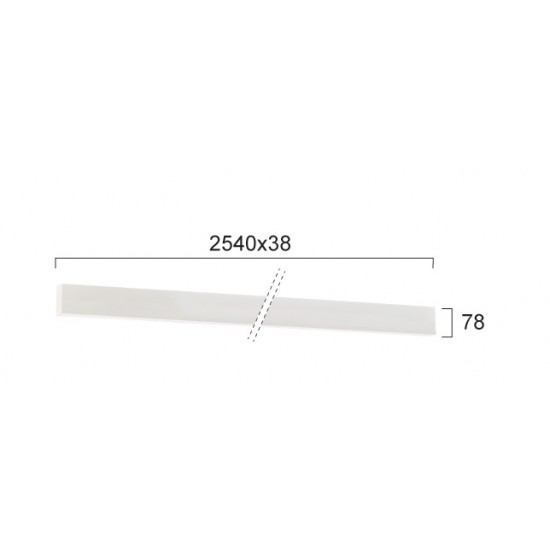 Plafoniera Liniara CIBA 3916-01254-4-W-P-N Viokef LED, Alb, Grecia