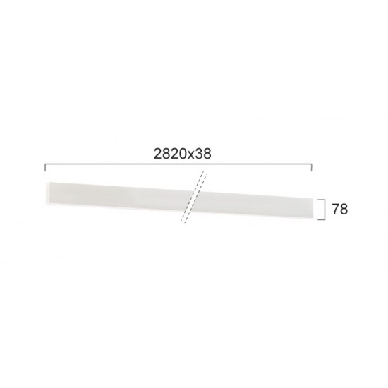 Plafoniera Liniara CIBA 3916-01282-4-W-P-N Viokef LED, Alb, Grecia
