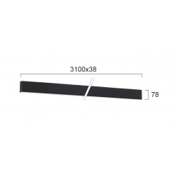 Plafoniera Liniara CIBA 3916-01310-4-B-P-D3 Viokef LED, Negru, Grecia