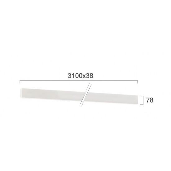 Plafoniera Liniara CIBA 3916-01310-4-W-M-N Viokef LED, Alb, Grecia