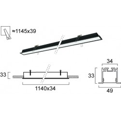 Plafoniera Incastrata SASA 3917-03114-3-B-P-D3 Viokef LED, Negru, Grecia