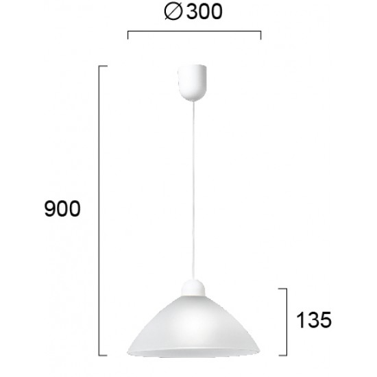 Pendul TZELI 3981800 Viokef E27, Alb, Grecia